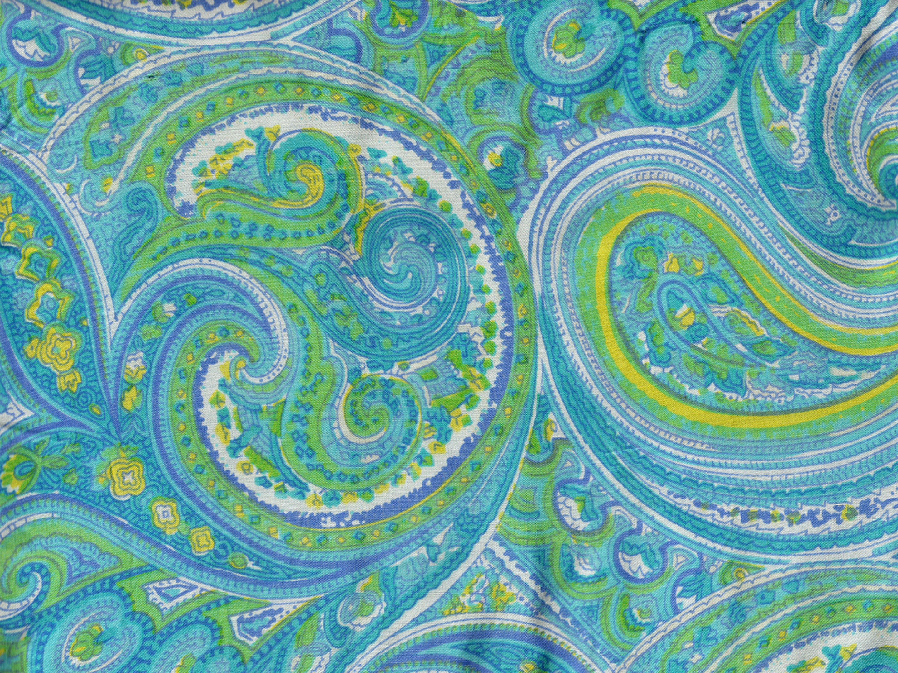 Green and blue paisley pattern