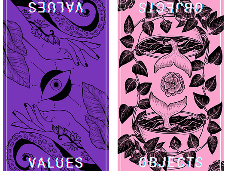 Values and Objects card in the Oracle for Transfeminist Tech deck